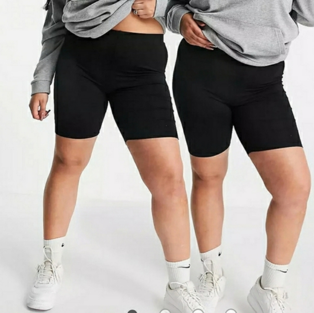 Asos Curve SOLD OUT Black Basic Legging Biker Shorts Size 26